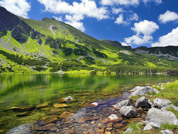 Poland, , Tatra Mountains , Green Pond in Gasienicowa Valley